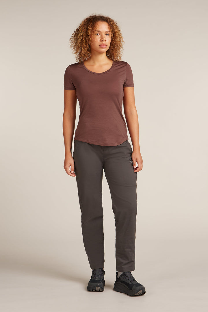 Womens Merino Blend 125 Cool-Lite™ Sphere lll S S  Scoop T-Shirt Carob 0A56ZP