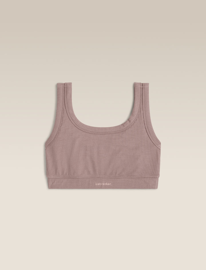 Womens Merino Blend Rib Lotus Bra Summit 0A5777