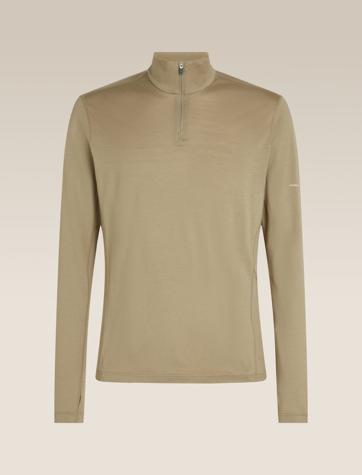 Mens 200 Merino Fine Ace Long Sleeve Half Zip Flagstone 0A5767