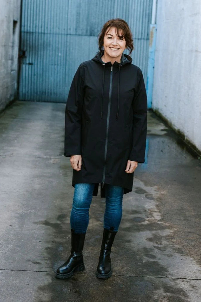 Womens Georgie Rain Coat -Black