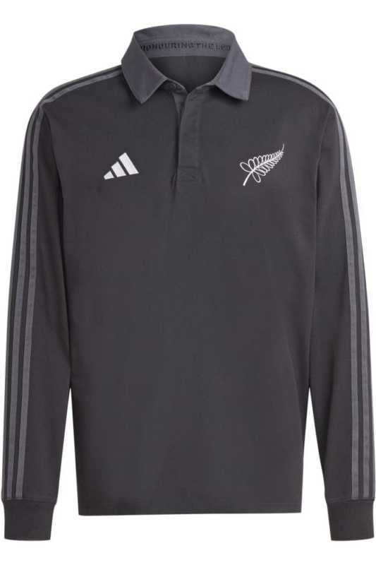 Mens Adidas All Blacks RWC Heritage LS Polo Shirt