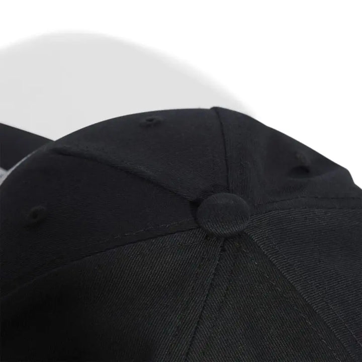All Black Baseball Cap  3 Stripe JI9315