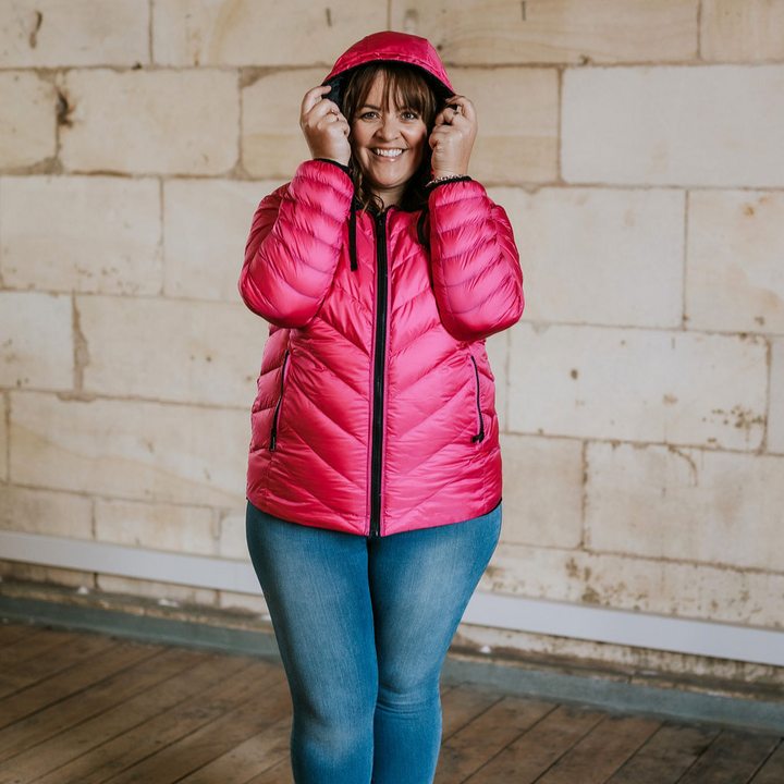 Womens Jo Reversible Jacket - Black/Hotpink