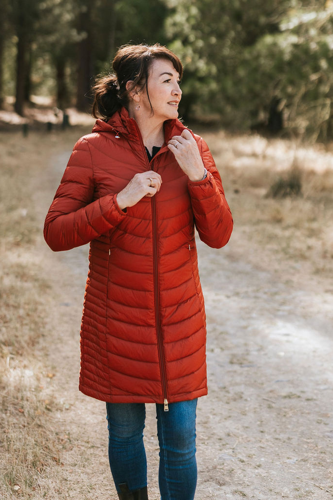 Womens Judy Packable Coat - Intense Rust