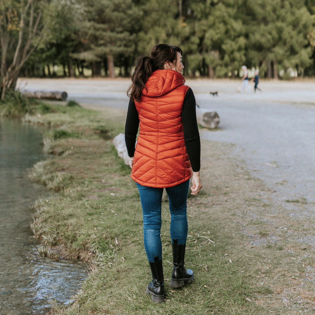 Womens Mary Claire Vest - Intense Rust