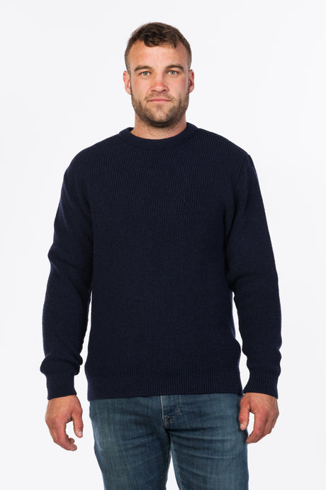 Mens Backyard Fisherman Sweater Navy MS1526