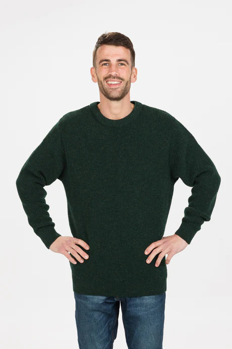 Mens Backyard Fisherman Sweater Racing Green MS1526