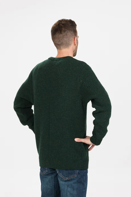 Mens Backyard Fisherman Sweater Racing Green MS1526