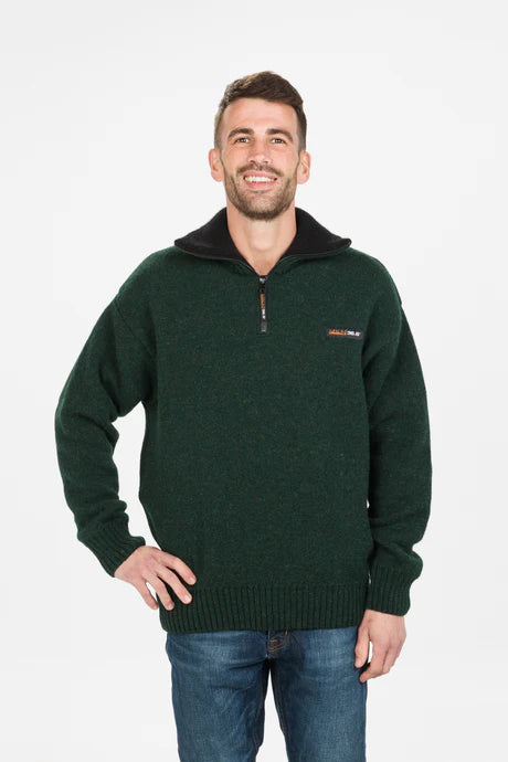 Mens Tasman Half Zip Racing Green MS1645
