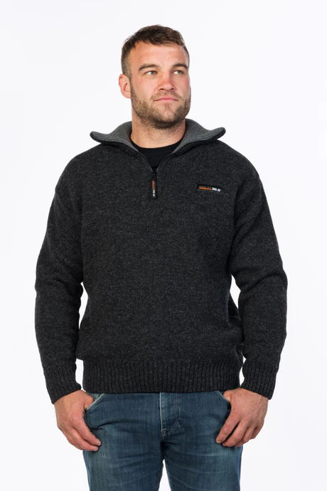 Mens Tasman Half Zip Coal MS1645