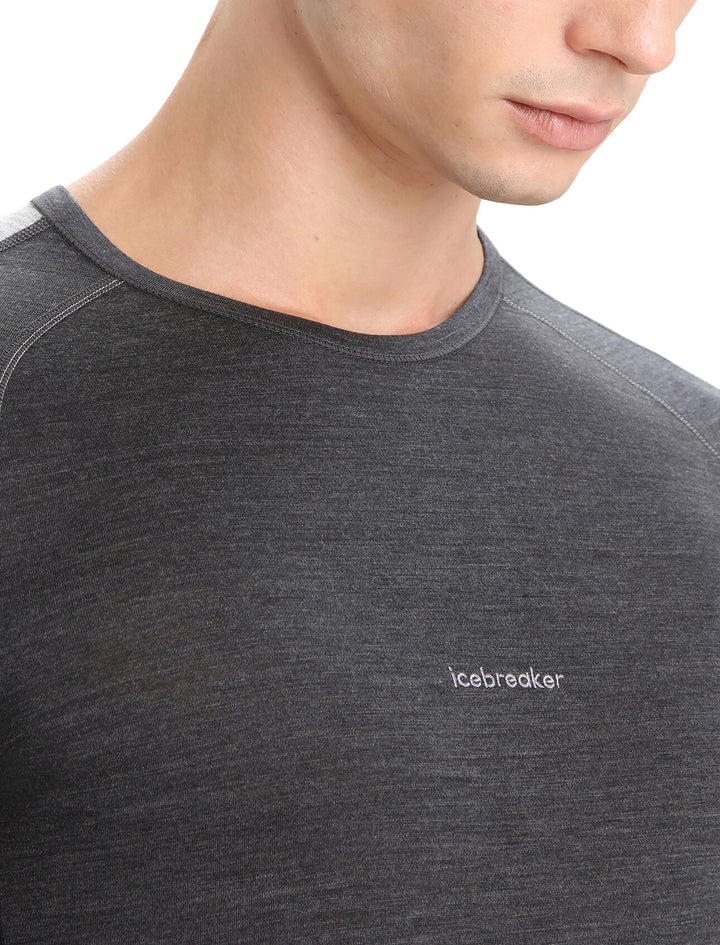 Mens 125 Zoneknit LS Crewe Thermal Jet Heather  A56H3