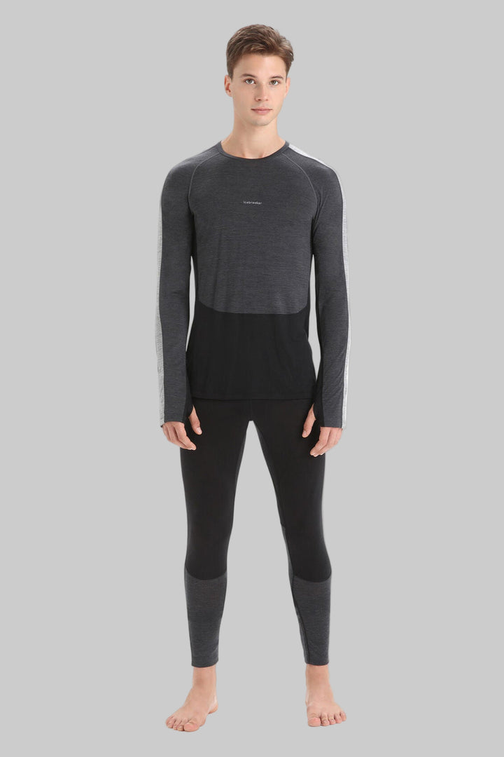 Mens 125 ZoneKnit™ Merino Blend Thermal Leggings Black/Jet Heather 0A56H5