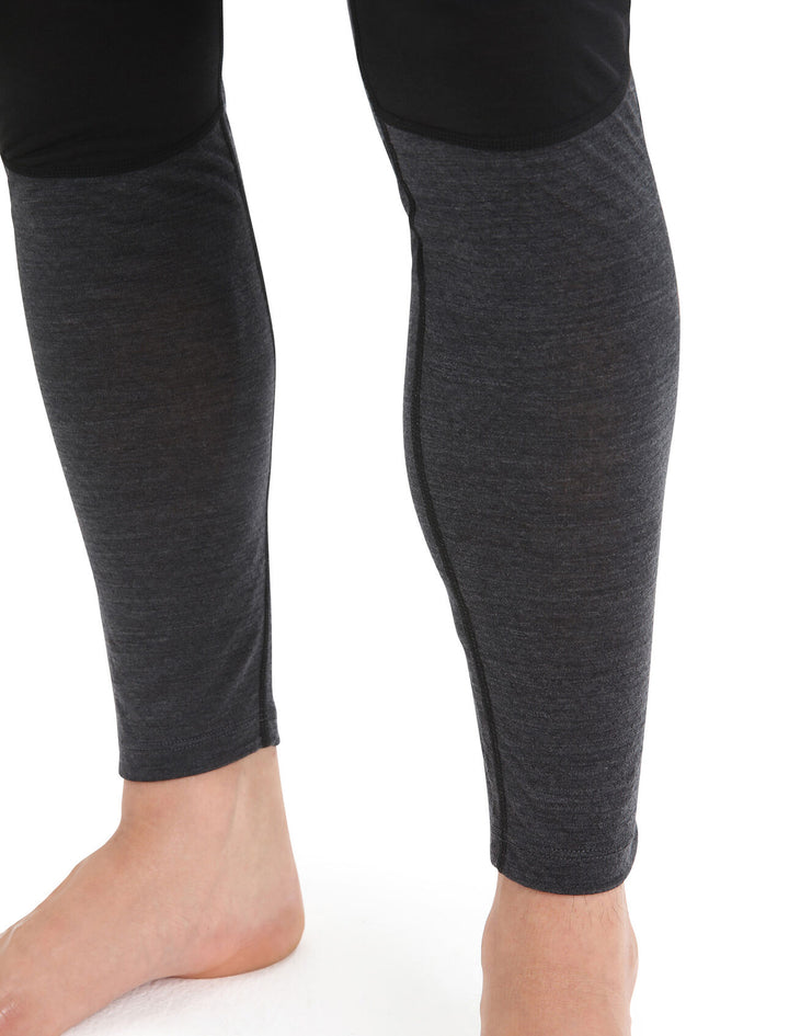 Mens 125 ZoneKnit™ Merino Blend Thermal Leggings Black/Jet Heather 0A56H5