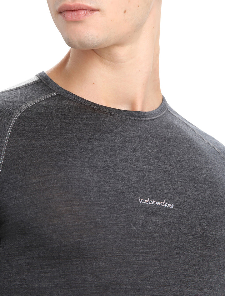 Mens 125 Zoneknit SS Crewe Thermal Jet Heather 0A56H7