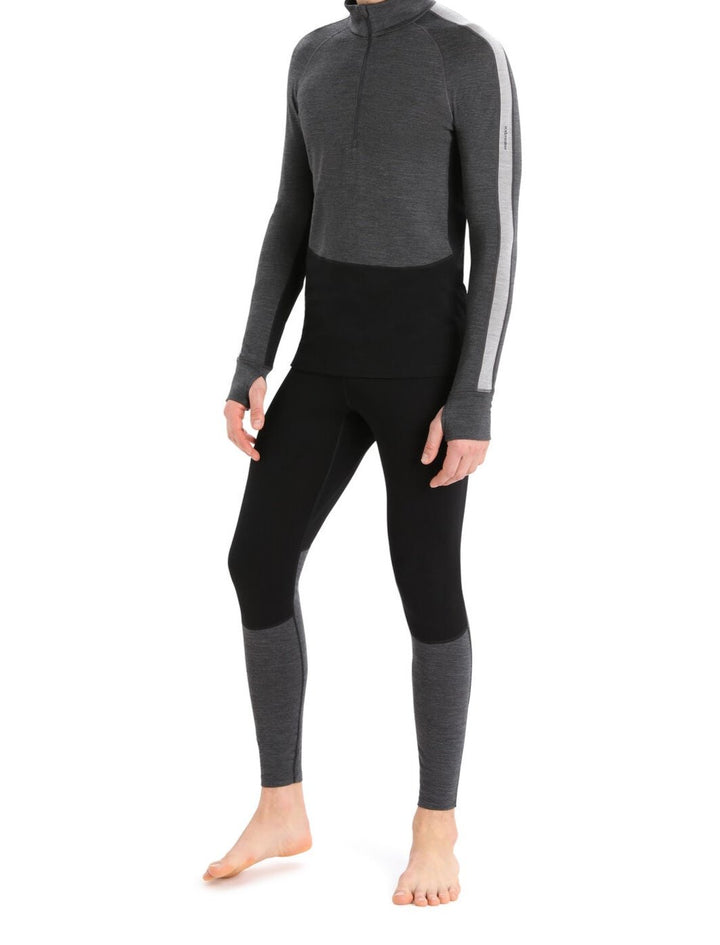 Mens 260 ZoneKnit™ Merino LS Half Zip Jet Heather 0A56HF