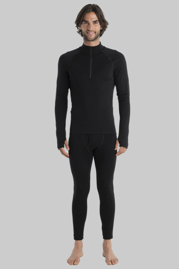 Mens 300 MerinoFine™ Polar LS Half Zip Thermal Top Black BA56Q9