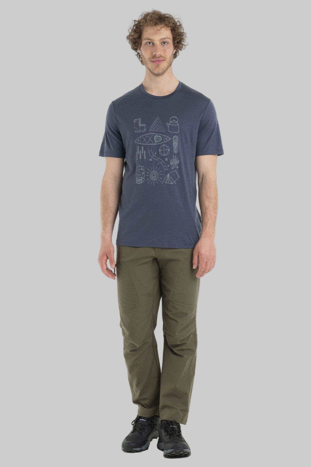 Mens Merino 150 Tech Lite II Short Sleeve Tee Camp Essentials Graphite  0A56RA