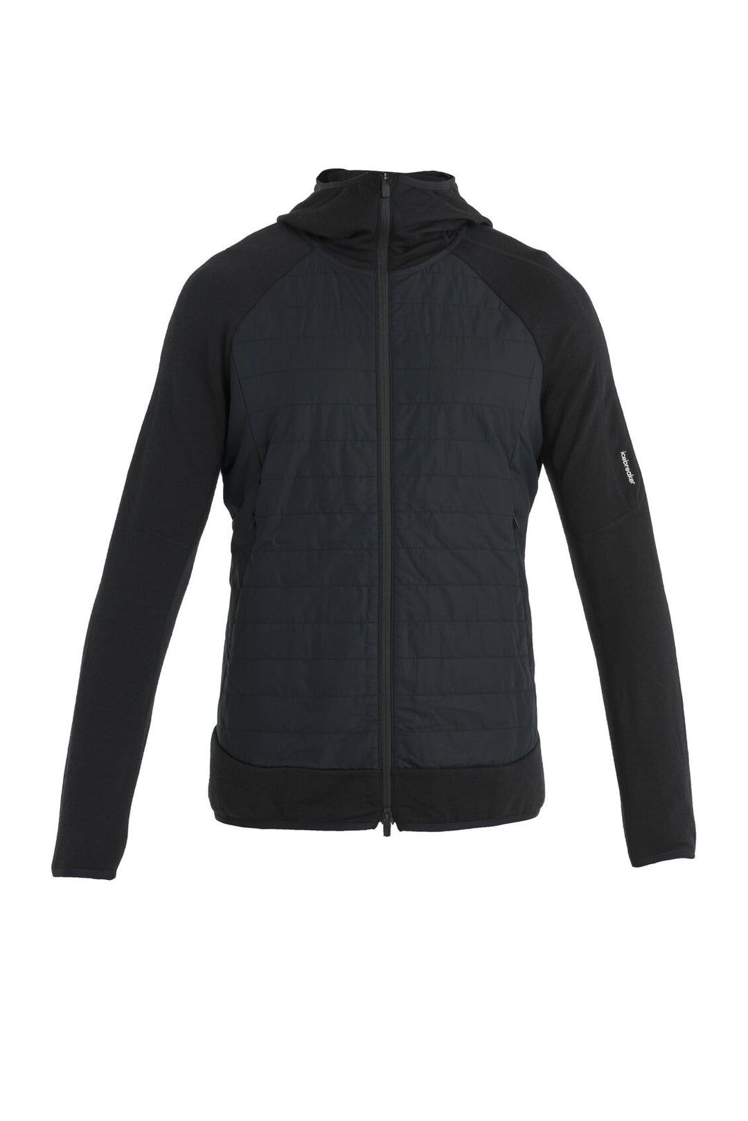 Mens M Quantum Hybrid LS Zip Hoodie Black 0A56QP
