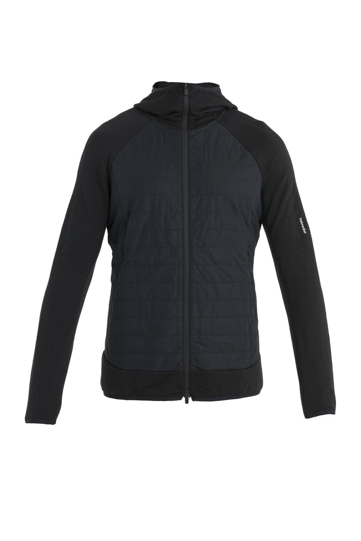 Mens M Quantum Hybrid LS Zip Hoodie Black 0A56QP