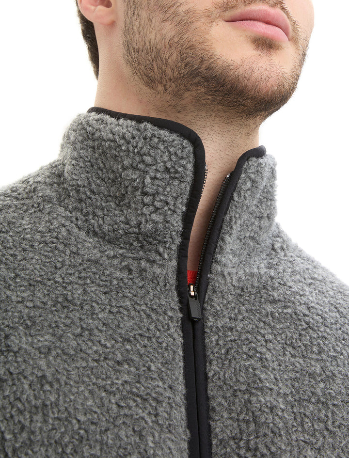 Mens RealFleece™ Merino High Pile Vest Gritstone Heather /Black  0A56NZ