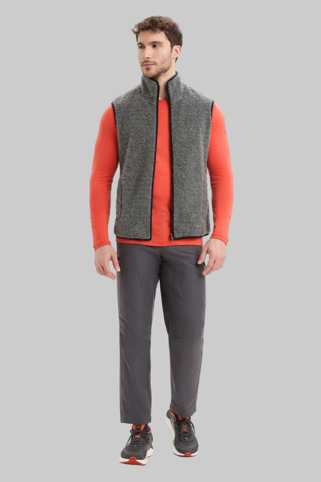 Mens RealFleece™ Merino High Pile Vest Gritstone Heather /Black  0A56NZ