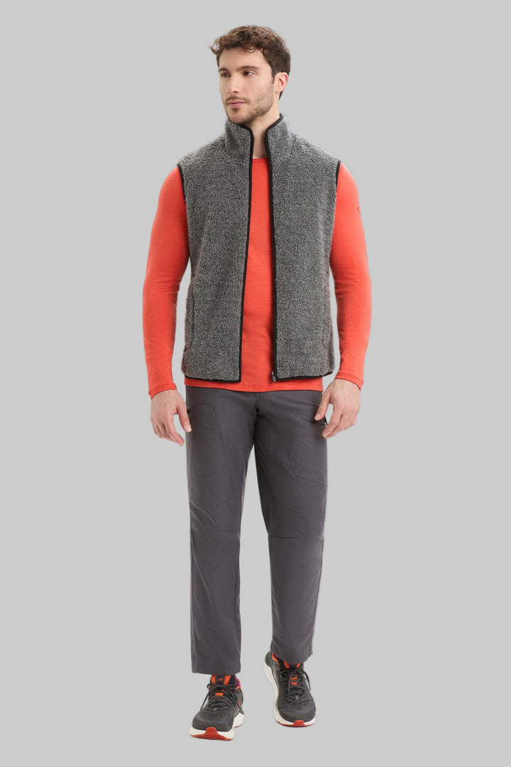 Mens RealFleece™ Merino High Pile Vest Gritstone Heather /Black  0A56NZ