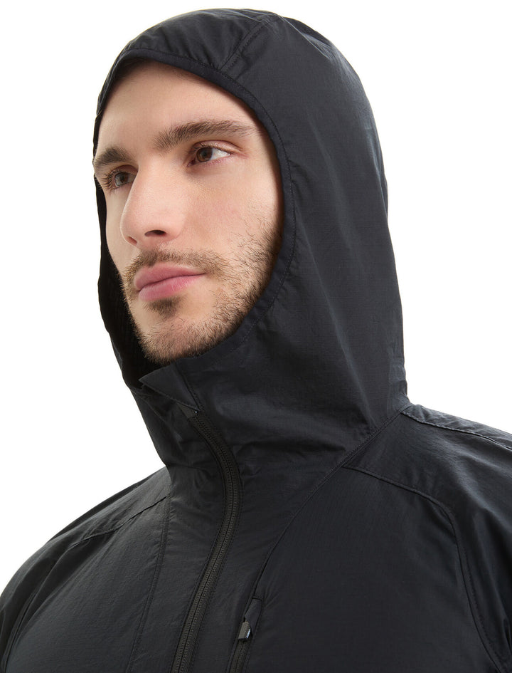 Mens Shell + Cotton Windbreaker  Black 0A56OB