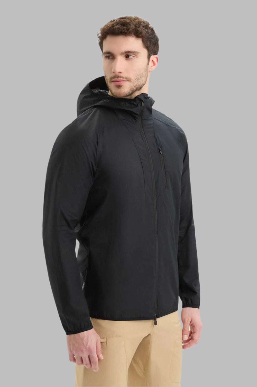 Mens Shell + Cotton Windbreaker
