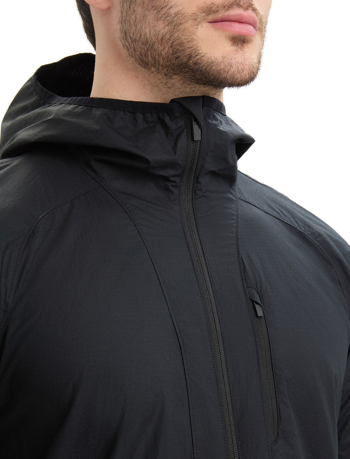 Mens Shell + Cotton Windbreaker  Black 0A56OB