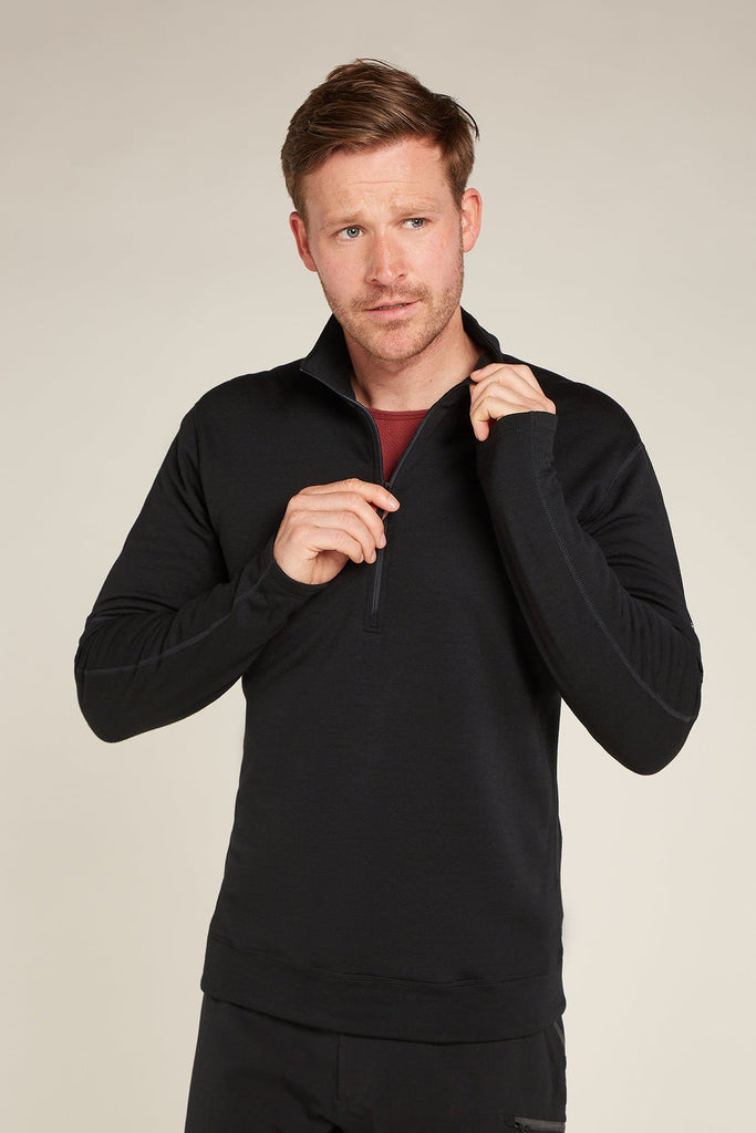 Mens Merino 360 Realfleece™ Elemental Long Sleeve Half Zip  Black  0A571S
