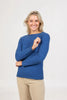 Womens Crew Neck Plain Sweater Cornflower NB682