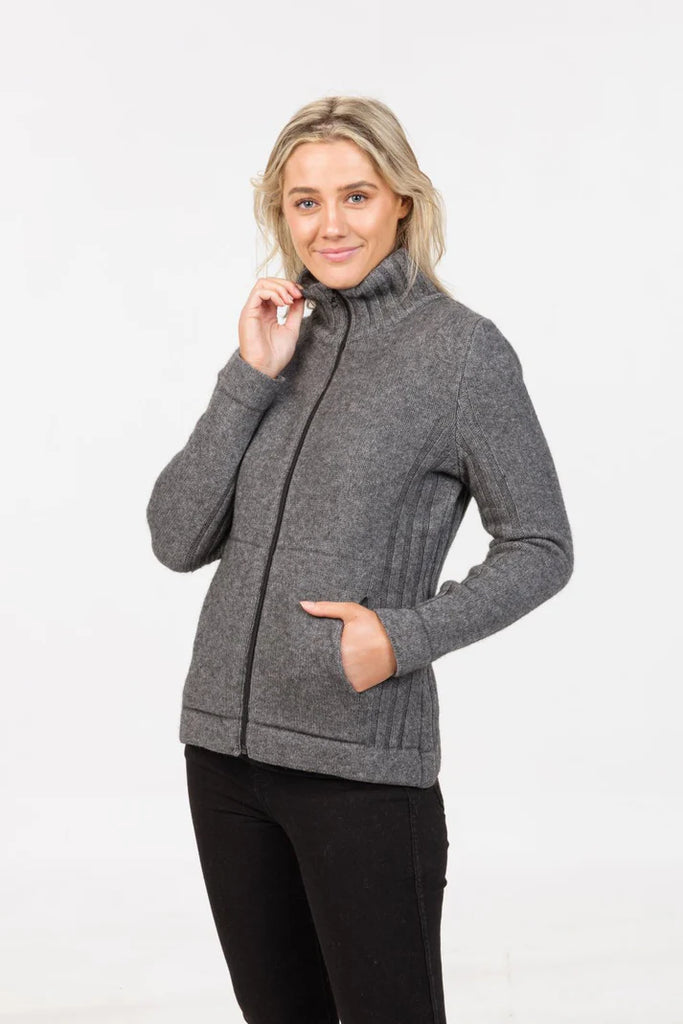 Womens Essential Full Zip Jacket Silver NS832