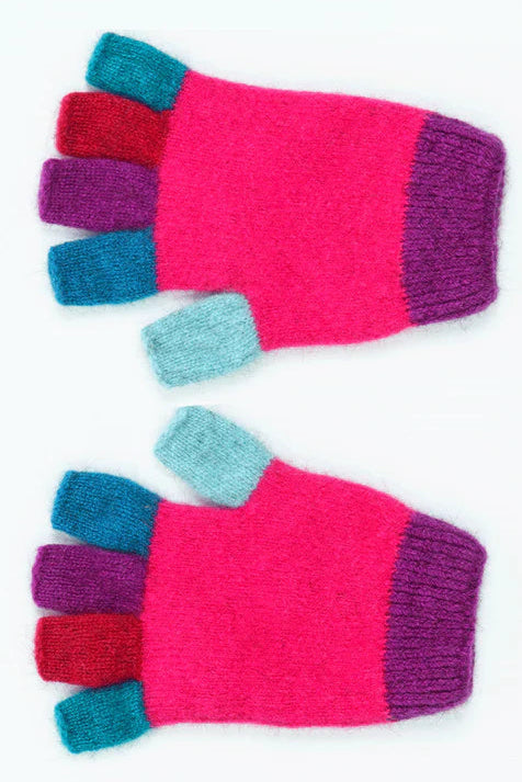 Kids Multi Fingerless Glove Peony NX811