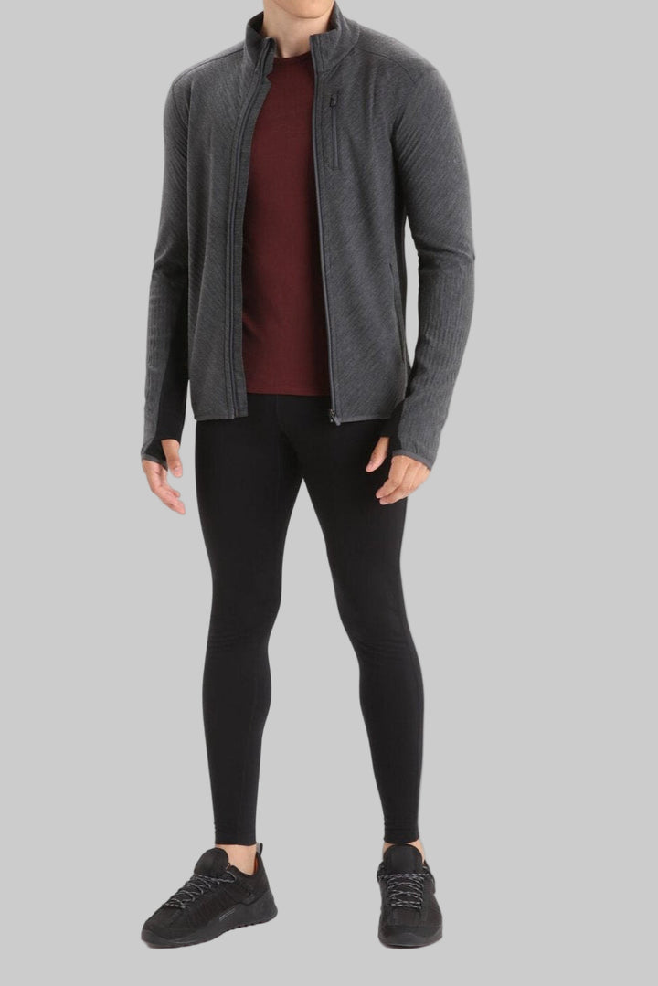 Mens Descender LS Zip  Jet Heather / Black 104853