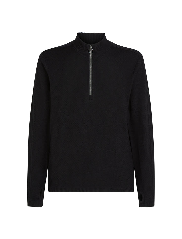 Mens Merino Icebreaker Anniversary Original LS Half Zip Black 0A579D