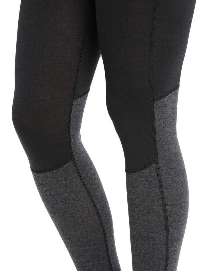 Womens 125 ZoneKnit™ Merino Blend Thermal Leggings Black/Jet Heather 0A56H6
