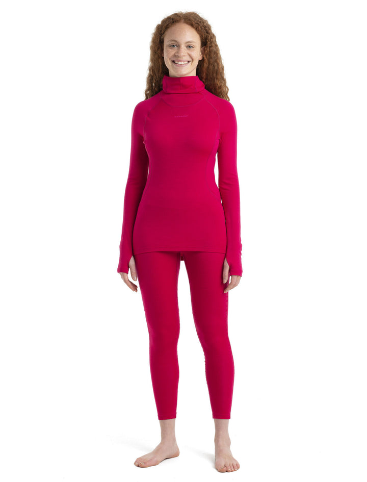 Womens 300 MerinoFine™ LS Roll Neck Thermal Top Electron Pink 0A56KP