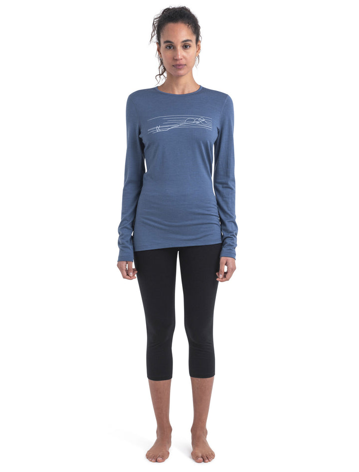 Womens Merino 200 Oasis LS Thermal Top Ski Stripes Dawn 0A56HZ