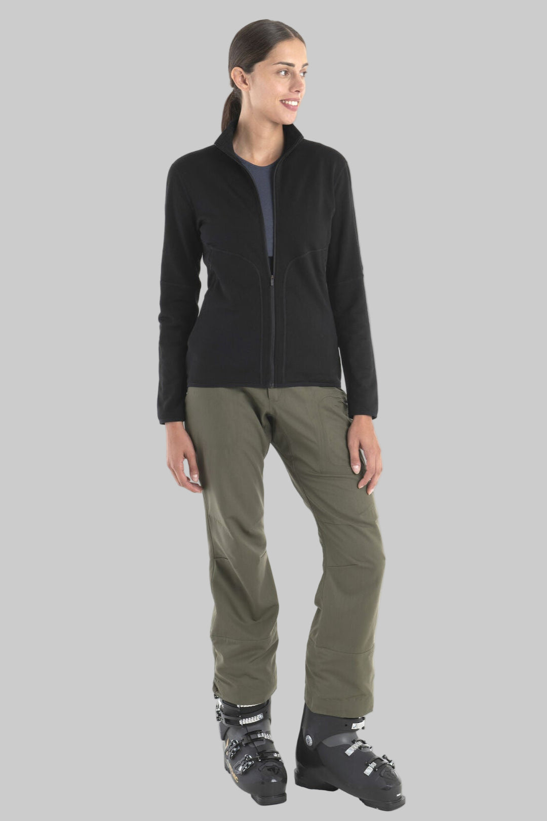 Womens Merino 560 RealFleece™ Elemental II LS Zip Jacket Black BA56SR