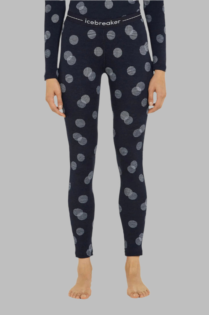 Womens Merino 260 Vertex Thermal Leggings Falling Flakes Midnight Navy 0A574H
