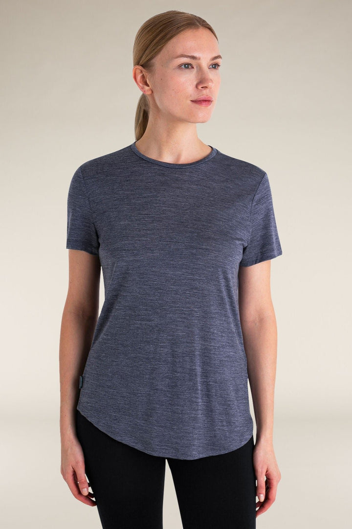 Womens Merino Blend 125 Cool-Lite™ Sphere SS T-Shirt Midnight Navy Heather  0A56ZO