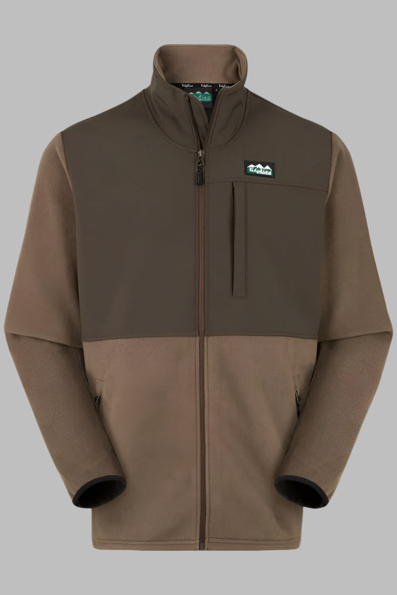 Mens Hybrid Jacket Fleece Bark /Light Bark MFLHYFL