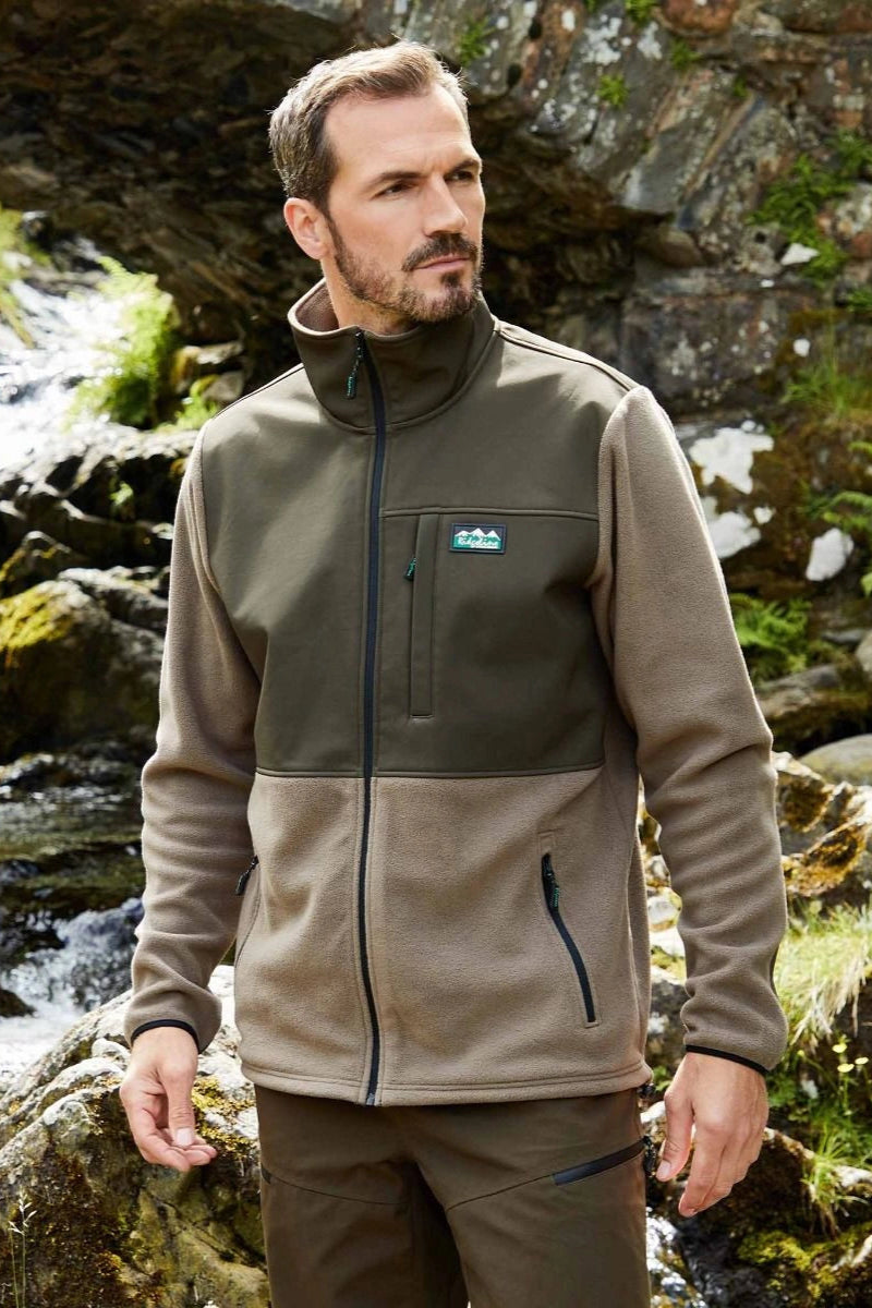 Mens Hybrid Jacket Fleece Bark /Light Bark MFLHYFL