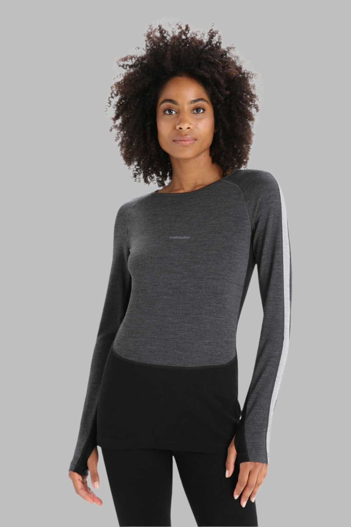 Womens 260 Zoneknit LS Crewe - Jet Heather