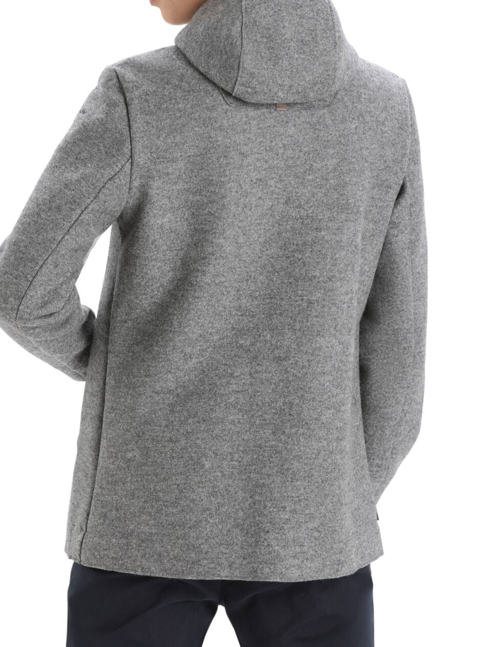 Womens Felted Merino Hooded Jacket Gritstone Heather 0A56JC
