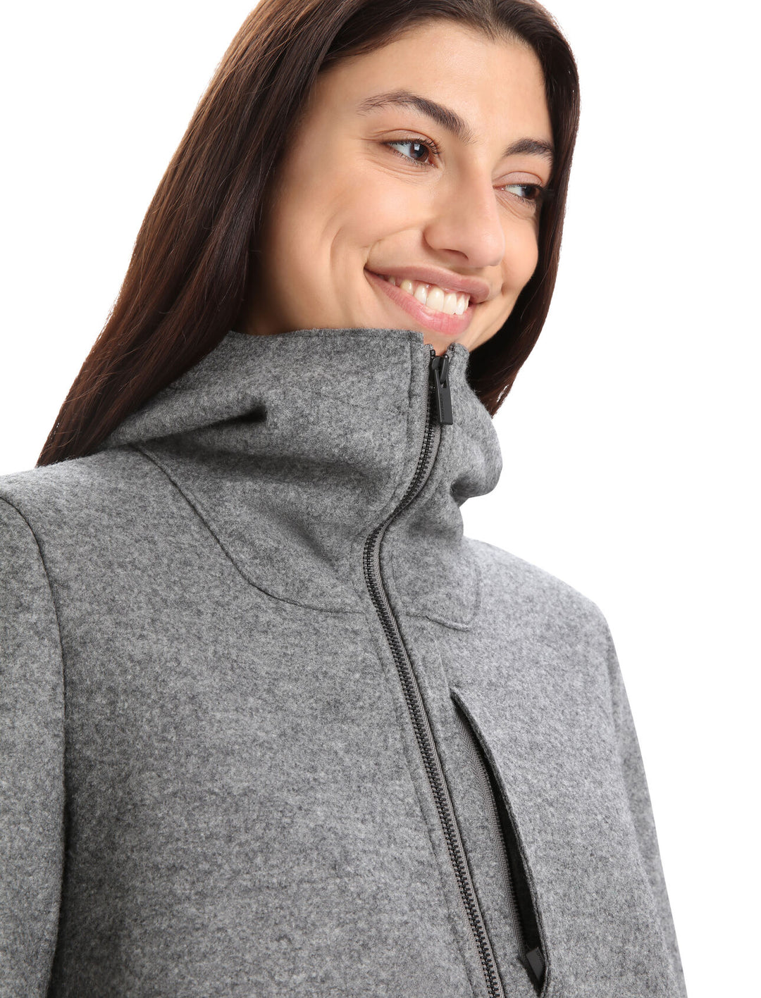 Womens Felted Merino Hooded Jacket