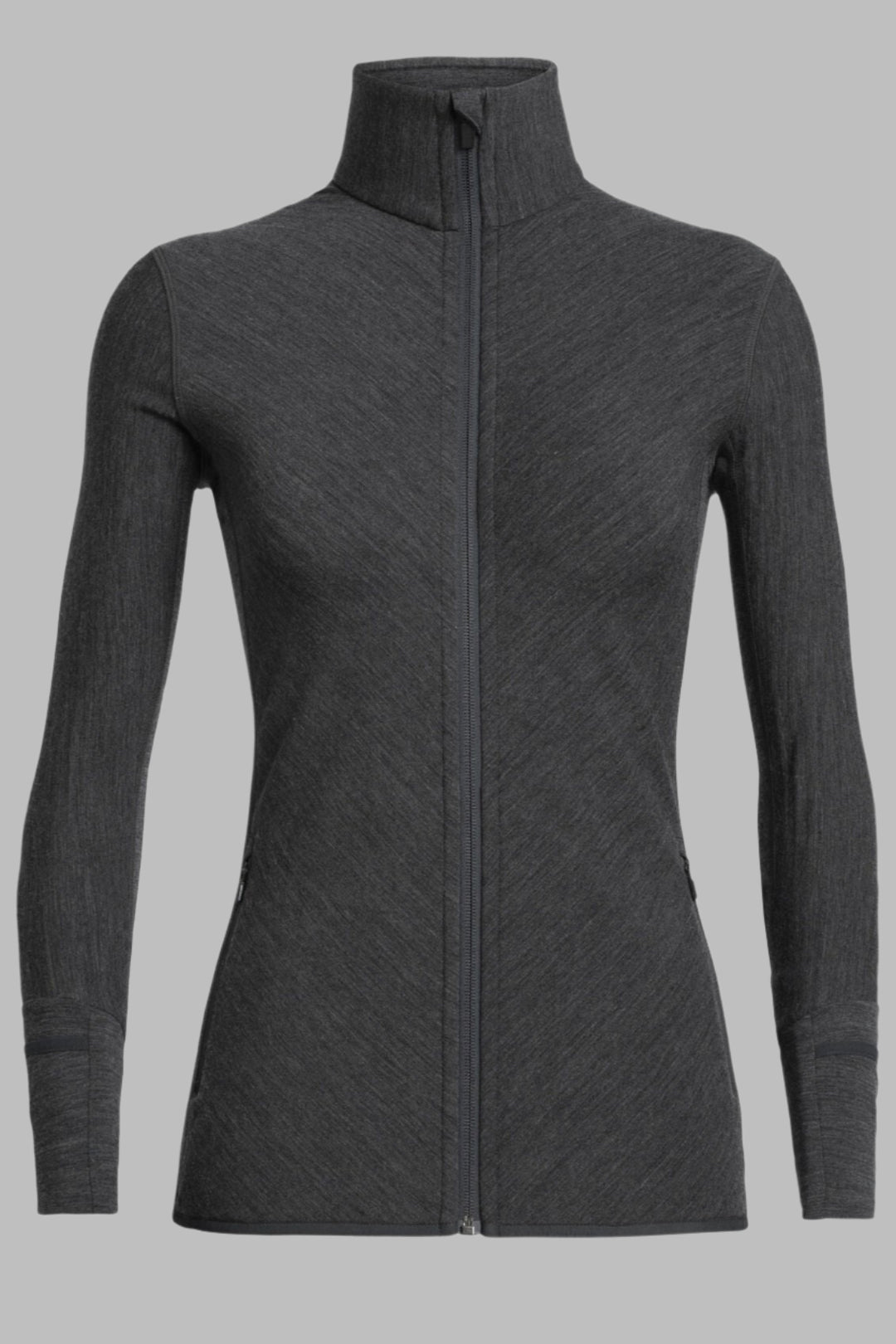 Womens Descender LS Zip  Jet Heather 103900