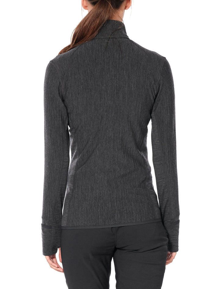 Womens Descender LS Zip  Jet Heather 103900
