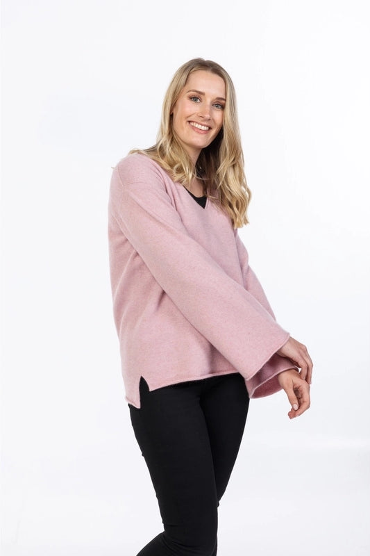 Womens Relaxed Vee Sweater