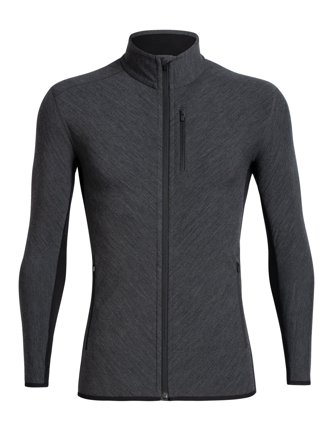 Mens Descender LS Zip  Jet Heather / Black 104853